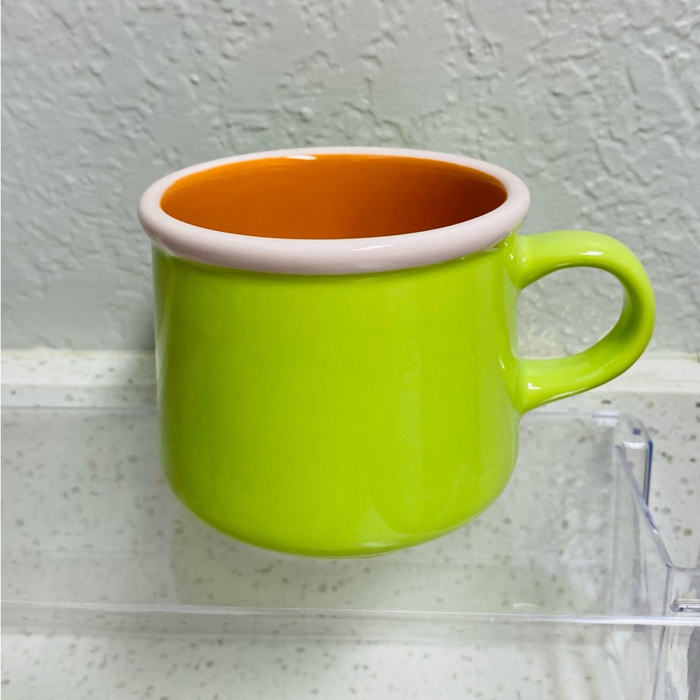 Lime green orange Ceramic mug